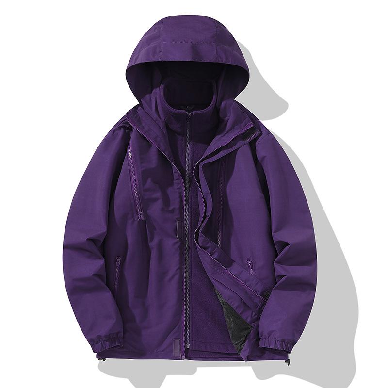 Куртка 3 в 1, осенне-зимние ветро- и водонепроницаемые мужские и женские альпинистские костюмы, функциональные куртки на молнии