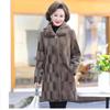 Winter New Mother Fur Coat Mid-length Middle-aged Elderly Women Thicken Warm Imitation Mink Velvet Fur Jacket Female Parkas 6XL