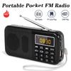 Radio FM Portable Radios Digital Radio Rechargeable Radio USB/SD/TF/AUX Player Flashlight Alarm Clock LED Display