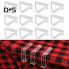 12Pcs Invisible Clear Tablecloth Clip Non-slip Heavy Duty Transparent Indoor Outdoor Wedding Party Picnic Camping Dining Table Cover Holder Fixing
