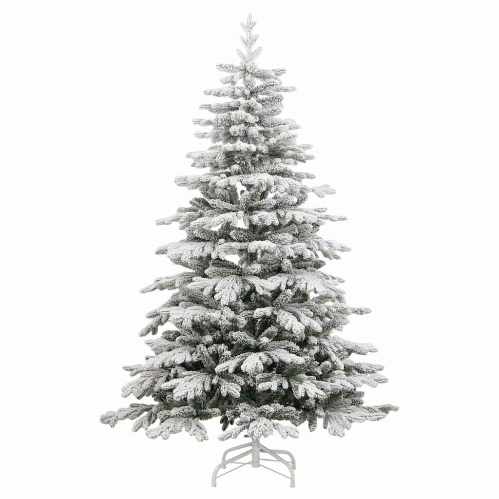 Artificial Christmas Tree Foldable Snow Frosted 210 cm