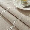 Round Tablecloth Cotton Linen Embroidered Tassel Decorative Table Cover Dining Room