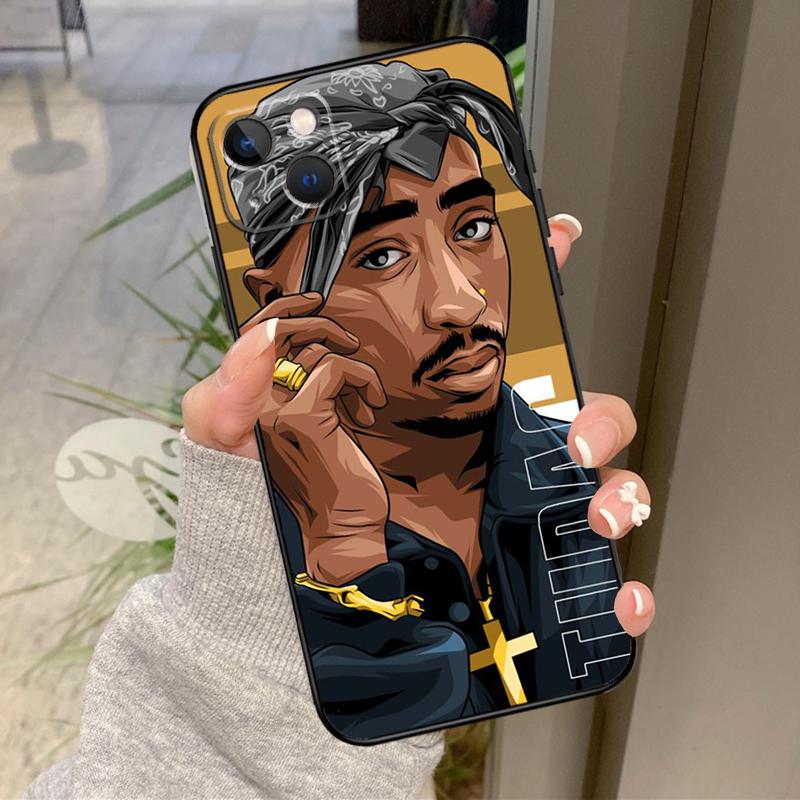 Рэпер 2pac Певец Тупак Чехол Для iPhone 16 Pro Max 15 14 12 11 13 17 Pro Max Plus 12 13 Mini 16e 17 Air Задняя крышка