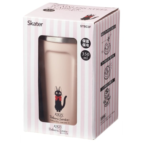 Skater Vacuum Insulated Stainless Steel Coffee Tumbler, Small, 350ml, Kiki's Delivery Service, Jiji, Ghibli Design, STBC3F-A