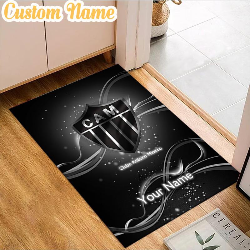 Custom Name Club Atletico Mineiro Crest Rug, Office Rug, Chair Rug, Carpet for Living Rooms, Doormat Game Rug Home Decor Christmas Gifts