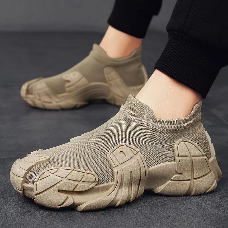 Dad Shoes Men's Spring Fly-woven Mesh Socks Mouth Running Shoes Lightweight Breathable Men's Shoes Comfortable