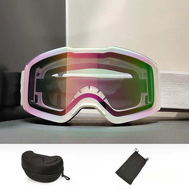 Лыжные очки, двухслойные противотуманные цилиндрические мужские и женские уличные зимние очки для взрослых, лыжные очки для альпинизма, снаряжение