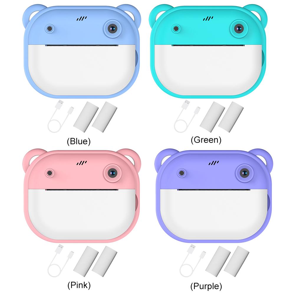 Kids Mini Instant Print Camera 2.0Inch IPS Screen Child Camera 24MP HD 1080P Video Selfie Video Camera Gift for Birthday/Holiday