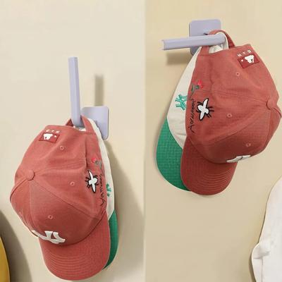 Полка для бейсболок, крючки для шляп, настенная вешалка для хранения бейсболок, органайзер для бейсболок, прочный держатель для шляп, не требующий сверления