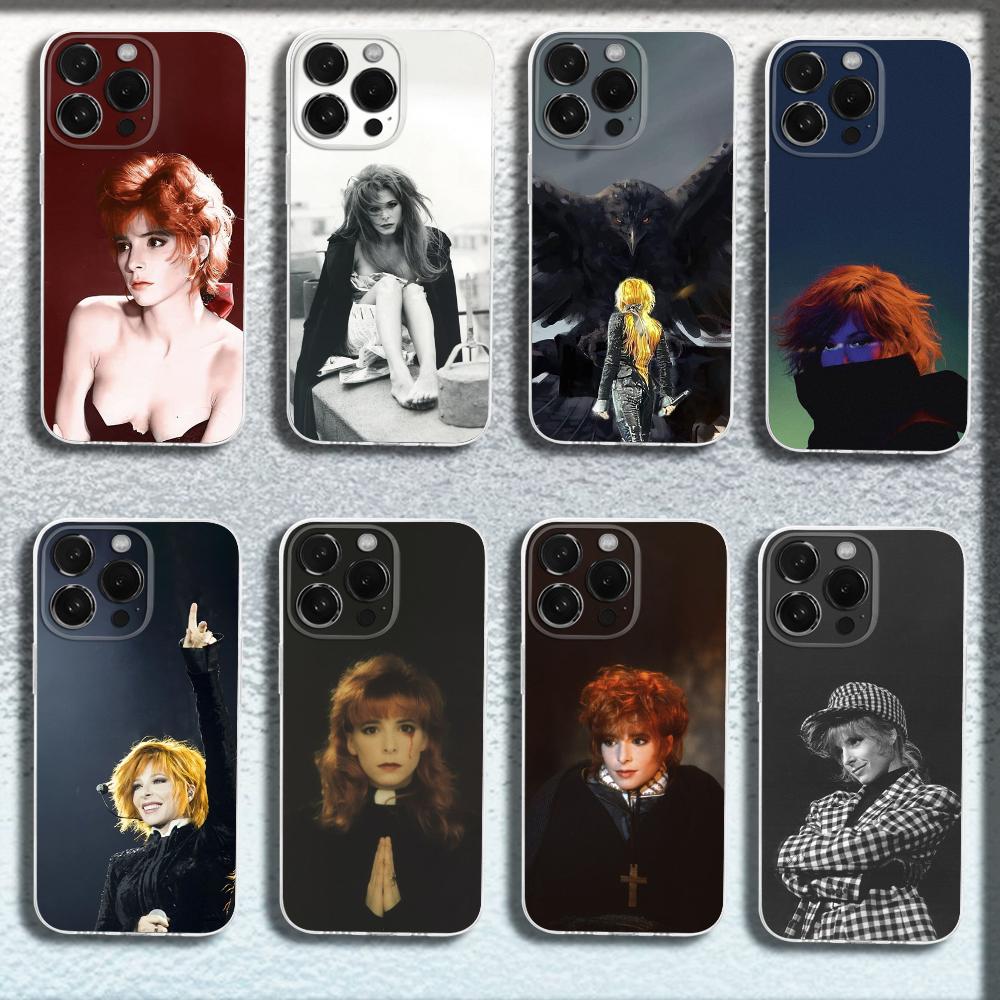 Чехол для телефона певицы M-Mylene Farmer для iPhone 16,15,14,13,12,11 Plus,Pro,Max,XR,XS,X,Plus,SE,Mini Прозрачный Мягкий Чехол