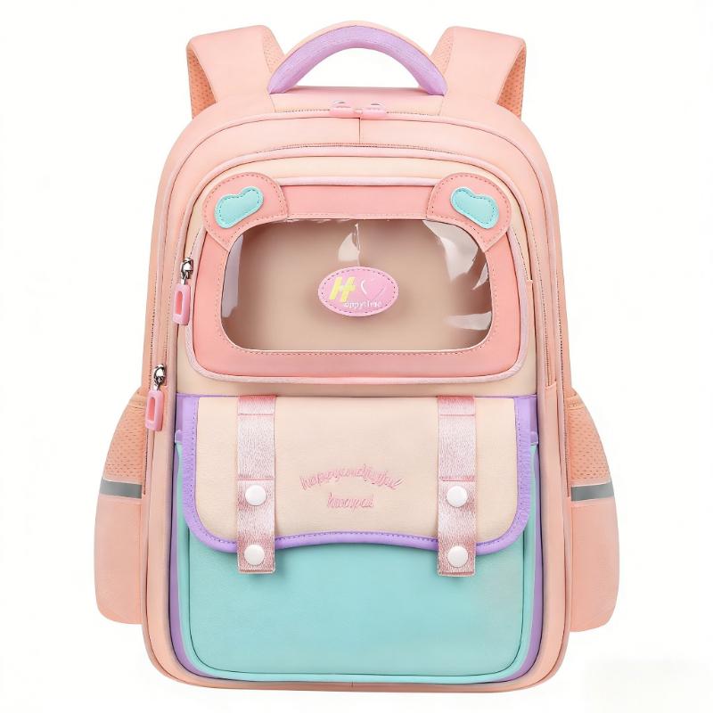 2026 Kids Rucksack Primary Students Schoolbags Boys Girls Cute Backpack Clear Pocket Book Bag Waterproof Durable School Satchels