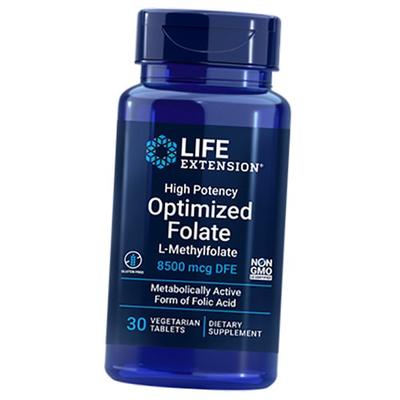 Оптимизированный фолат, High Potency Optimized Folate 8500, 30вегтаб (36346011)