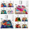 New Fashion Rainbow Duvet Cover Home Bedspreads Highly Quality Pillowcase Queen Single Size Bedding Luxruy Bedding Cover Sets