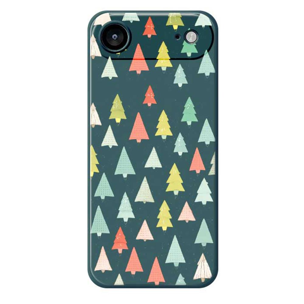 For iPhone 17 Air Case Colorful Trees Pattern Printing Straight Edge TPU Phone Back Cover