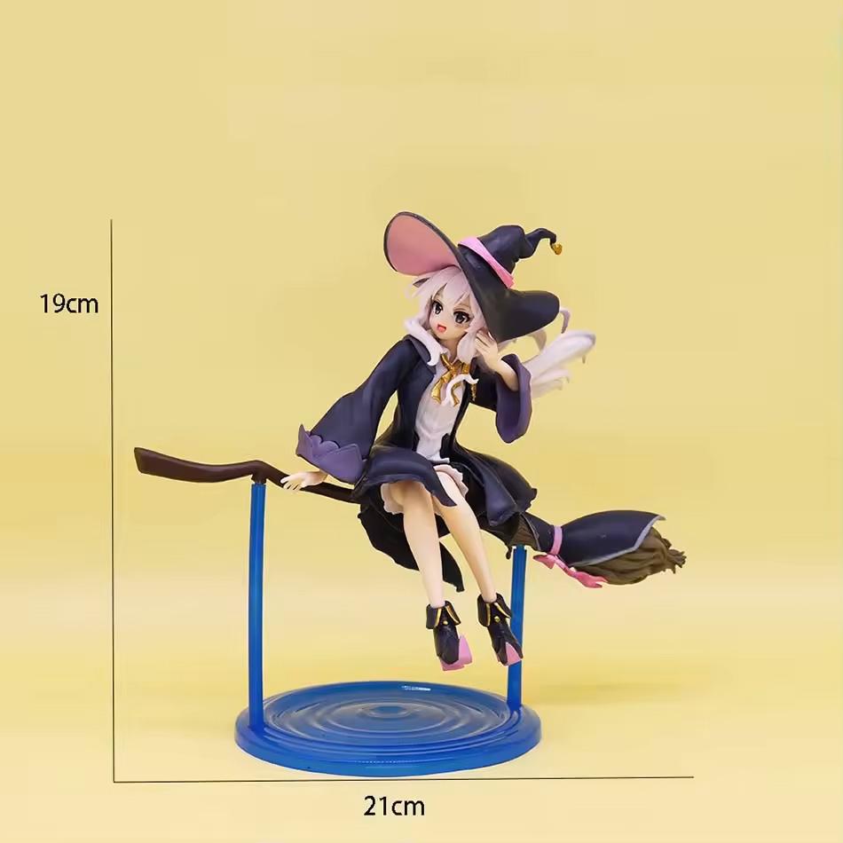 19СМ Новая Аниме Модель Ильина Сидящая Поза Милый Дизайн Фигурки Метлы Модель Игрушки Компьютерный Стол Украшение для Торта Игрушка