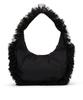 RUFFLE ZIP Кружевной волан ХОБО/1843/Черный
