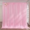 1Panel White Backdrop Ceiling Drapes Wrinkle Free Tent Rod Pocket Curtains Fabric for Wedding Ceremony Birthday Party Decoration