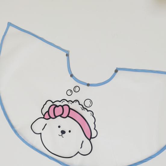 Плащ для питомца Регулируемая накидка для стрижки питомца Водонепроницаемый дизайн с мультяшным принтом Уход за собакой