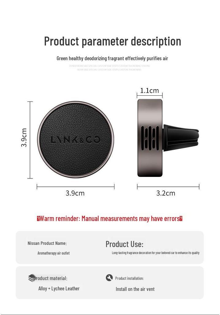 Lynk & Co Car Air Freshener: Vent Perfume for Models 01-09