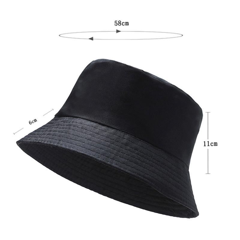 Unisex Bucket Hat Letter Embroidery Womendouble-Sided Bob Hip Hop Hats For Women Four Season Panama Beach Fishing Sun Cap Gorras