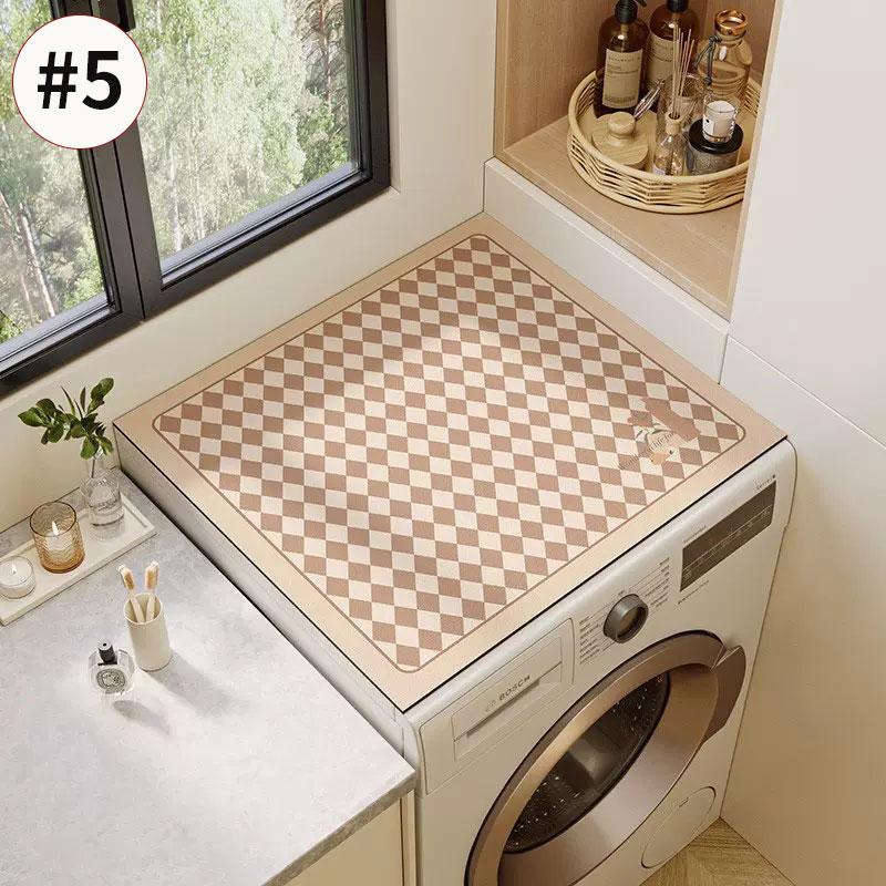 Washing Machine Dust Cover Waterproof Oven Microwave Refrigerator Fridge Top Protector Mat Coffee Drain Pad Table Placemat