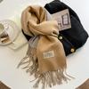 New Fashion Cashmere Scarf for Women Warm Winter Solid Color Double Sided Wraps Neckerchief Poncho Echarpe Pashmina Stoles
