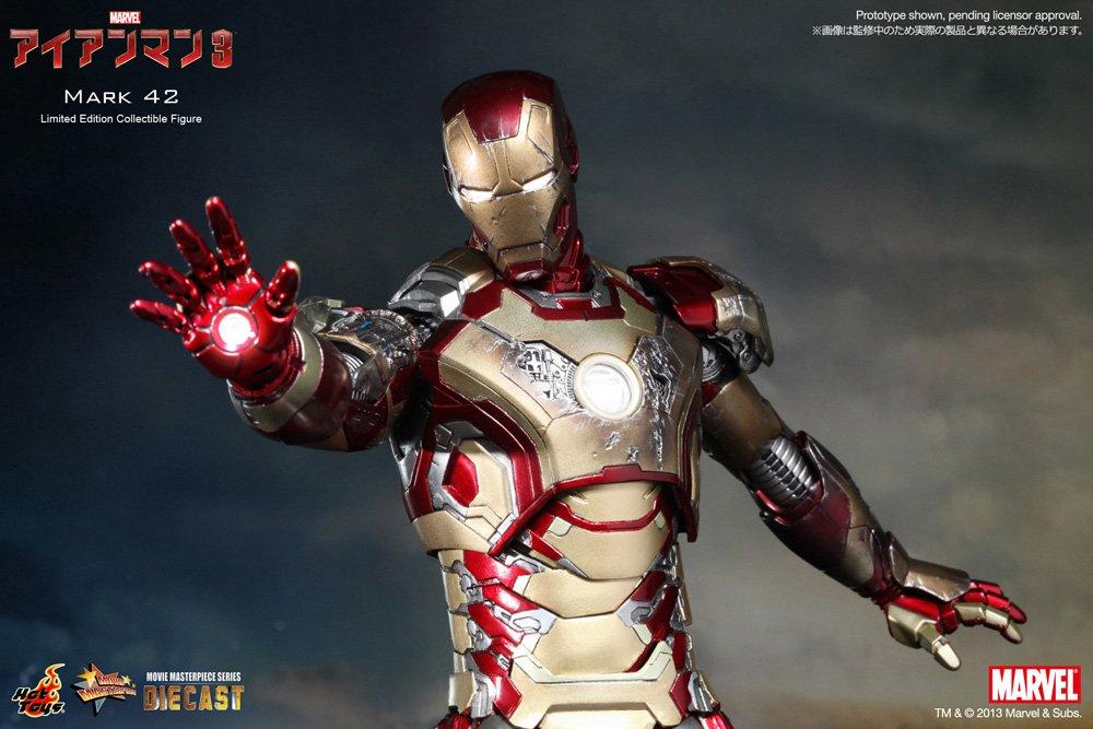 Movie Masterpiece DIECAST Iron Man 3 Scale Figure Iron Man Mark 42 1/6