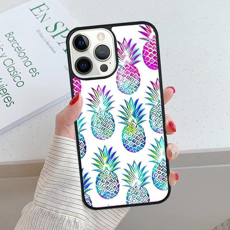 Милый чехол для телефона с рисунком ананаса для iPhone 17 Air 15 16 16e 14 13 Pro Max Coque 12 11 Pro Max PLUS мобильные fundas чехол