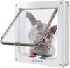 4 Way Security Lock Cat Dog Flap Door Controllable Switch Transparent Gate Puppy Kitten Safety In & Out Pet Flap Doors Kit