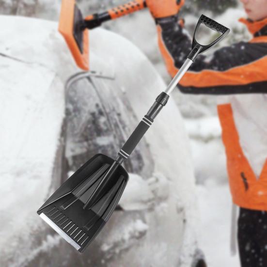 Car Snow Shovel Adjustable Length Foldable Emergency Snow Shovel for Car Portable Snow Shovel for Driveway Camping Garden Mud And Snowman