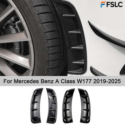 Front Bumper Side Spoiler Splitter For Mercedes Benz A Class W177 -2025, Air Intake Wind Knife Exterior Accessories