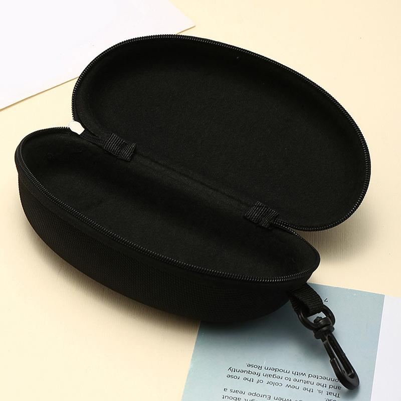 Portable Zipper Carabiner Sunglasses Protector Box Hard Eye Glasses Case Travel Pack Glasses Case Eyewear Accessories With Hook