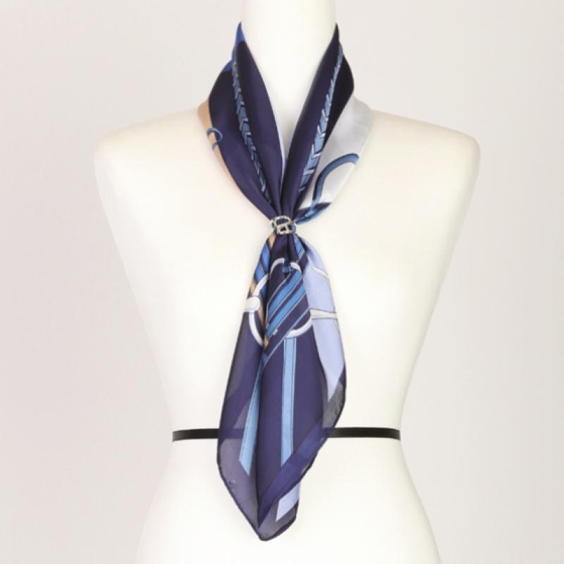 Shop Women Keyring Silk Filling Premium Scarf Blue Lmd Wsc 0374