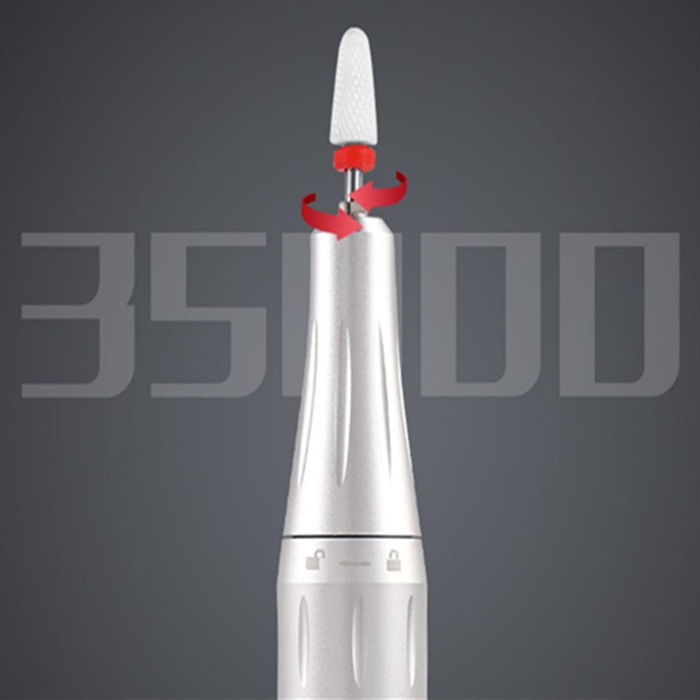 Перезаряжаемая электрическая машинка для маникюра и педикюра 35000 об/мин, портативный набор