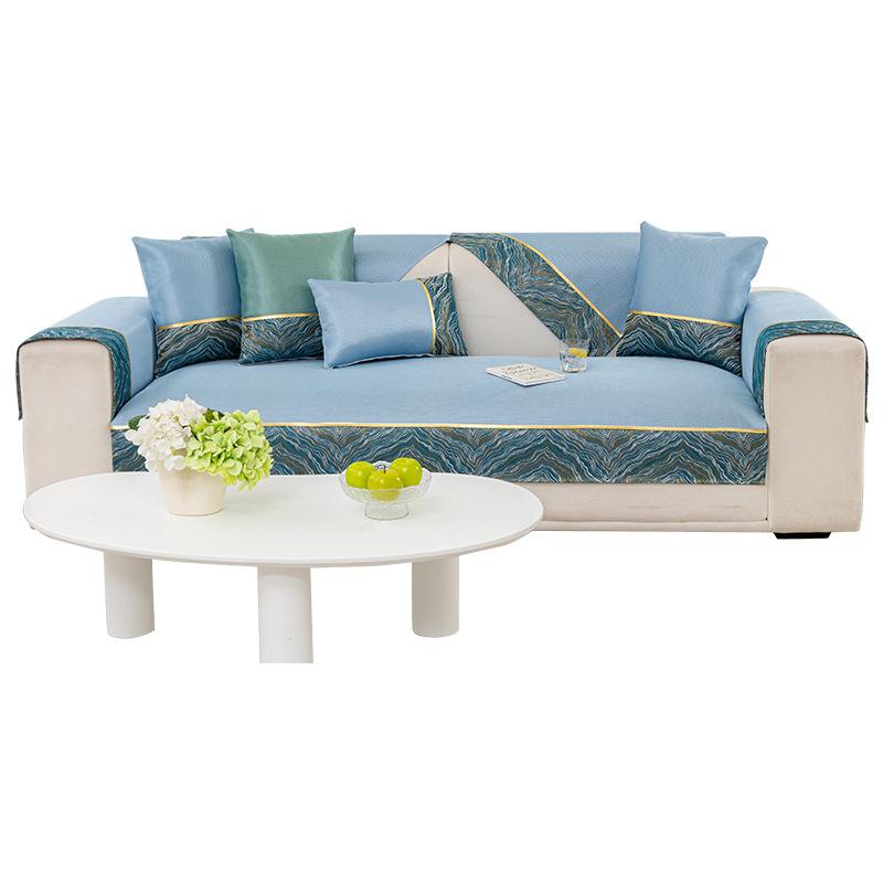 Ледяной шелк, летний летний коврик, диванная подушка, универсальный чехол для дивана на четыре сезона, Нескользящая подушка для дивана, подушка