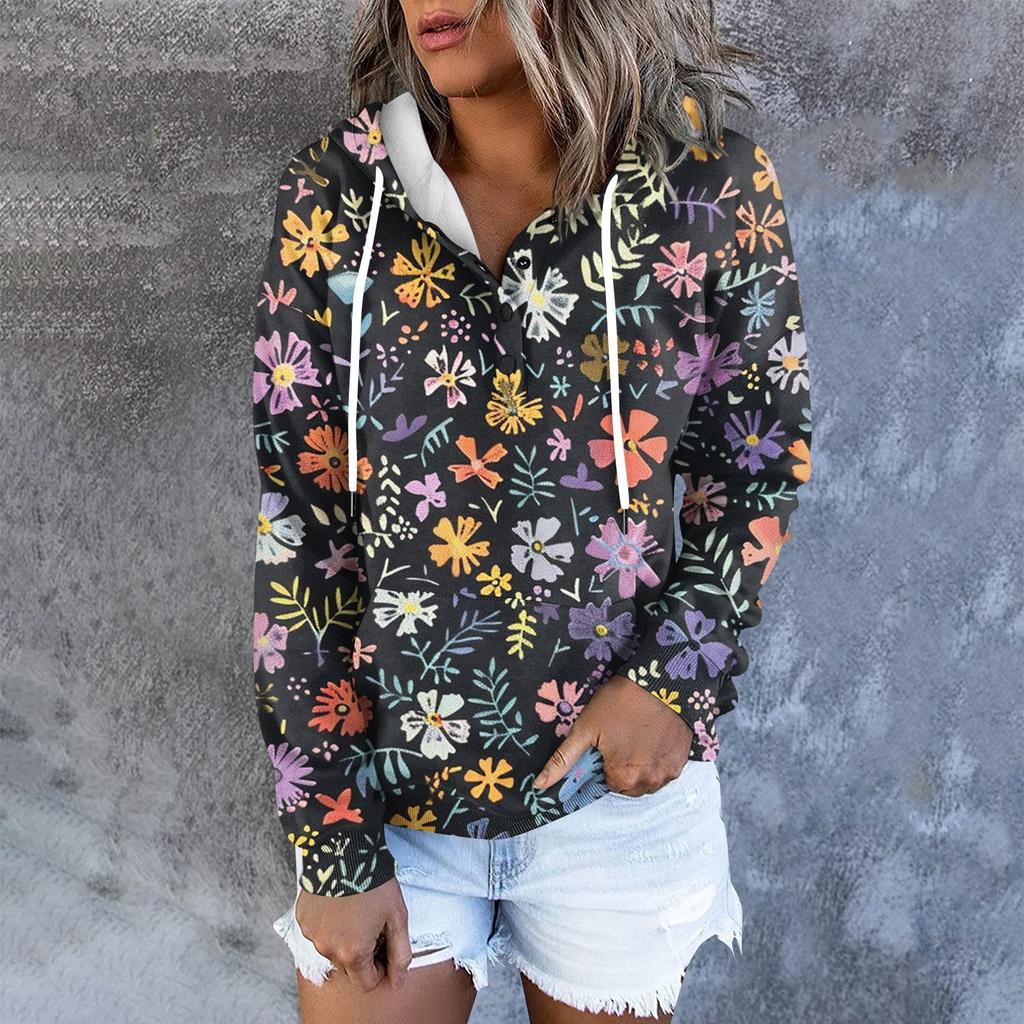 Женская повседневная модная толстовка с длинными рукавами и круглым вырезом с принтом