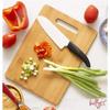 Разделочная доска из натурального бамбука для кухонных овощей, фруктов и сыра, без BPA, экологически чистая, антимикробная (34 х 24 см)