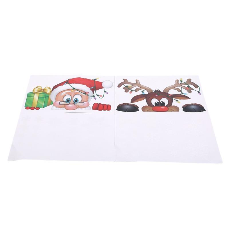 Рождественская Снежинка Окно Адсорбционная Стеклянная Наклейка Рождественская Наклейка Украшение Праздничная Снежинка Санта-Клаус Олень Партии Наклейка