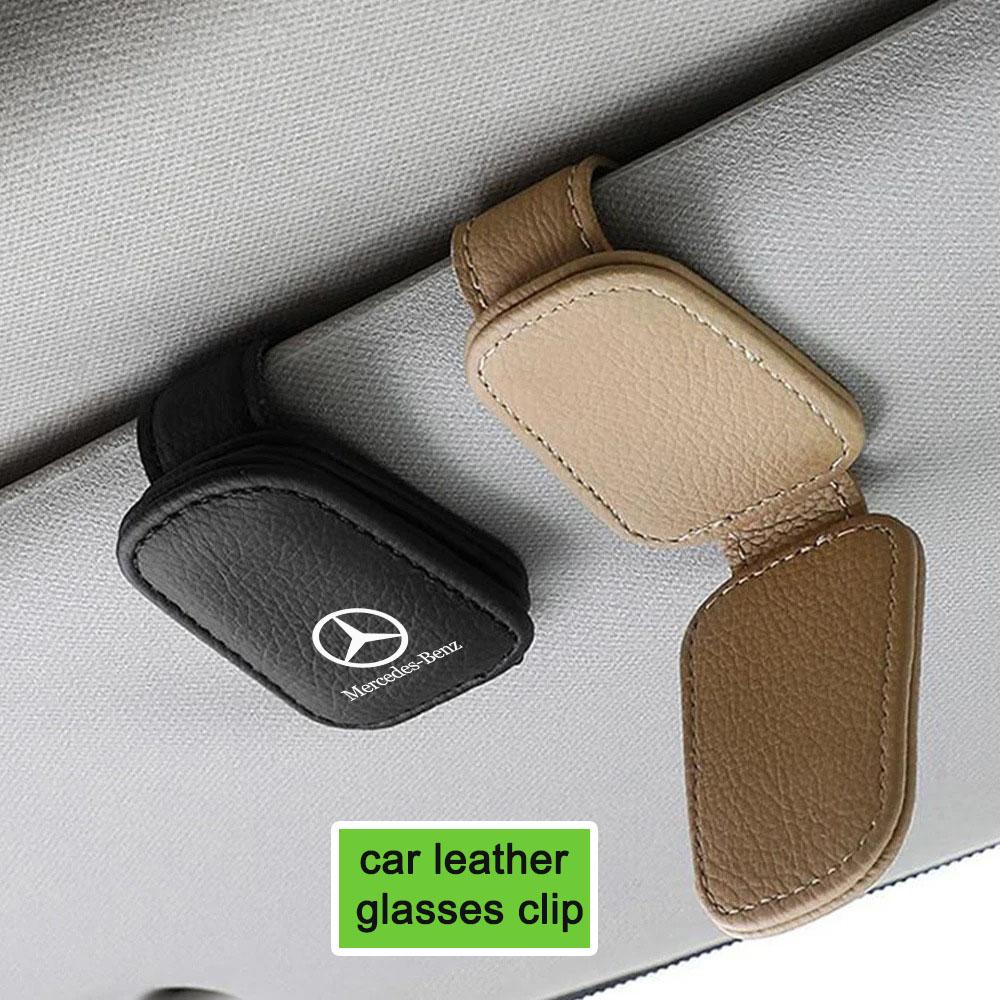 Car leather glasses clip,sun visor sunglasses clip,car accessories,for Mercedes-Benz C180 C200 C260 C300 W108 W124 W126 W140 W16 ZSY5