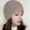 Autumn and Winter Polyester Wrapped Head Cap Knitted Hat Women's Warm Hat Wool Handmade Jacquard Hat