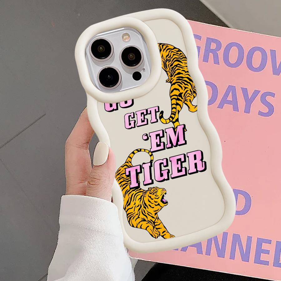 Case for iPhone 15 Plus XR 13 14 11 16 Pro Max 8 12 17 Air Soft Phone Cover Cool Tiger