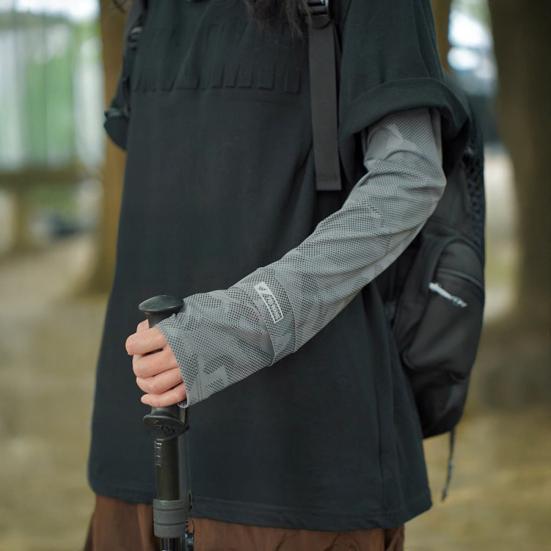 UV Protection Arm Sleeves UPF 50+ Cooling Compression Sleeve Ice Silk Neck Gaiter Face Balaclava for Outdoor Fishing Cycling Hiking