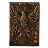 Ideamall Antique-Style Notebook with Phoenix Motif, Stylish Spellbook-Style Vintage Diary/Free-Planner (Gold)