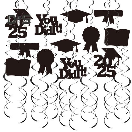 Выпускной вечер подвесные вихревые украшения класс 2025 поздравления выпускные принадлежности для потолка классной комнаты домашний декор