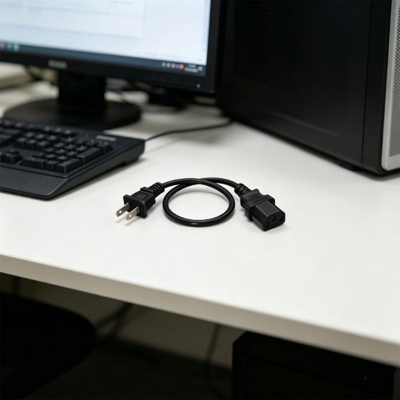 Шнур питания NEMA1 15P на IEC320 C13, короткий кабель 40 см, US на C13, для настольных устройств и адаптеров питания