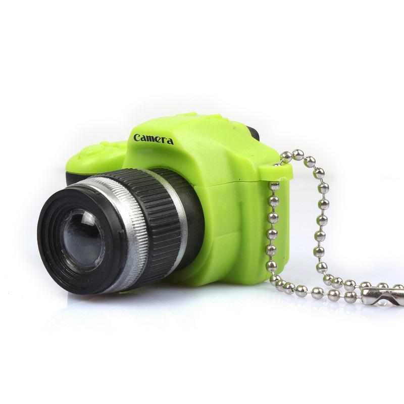 DSLR Camera Keychain with LED Light and Sound - Creative Keyring Pendant Gift