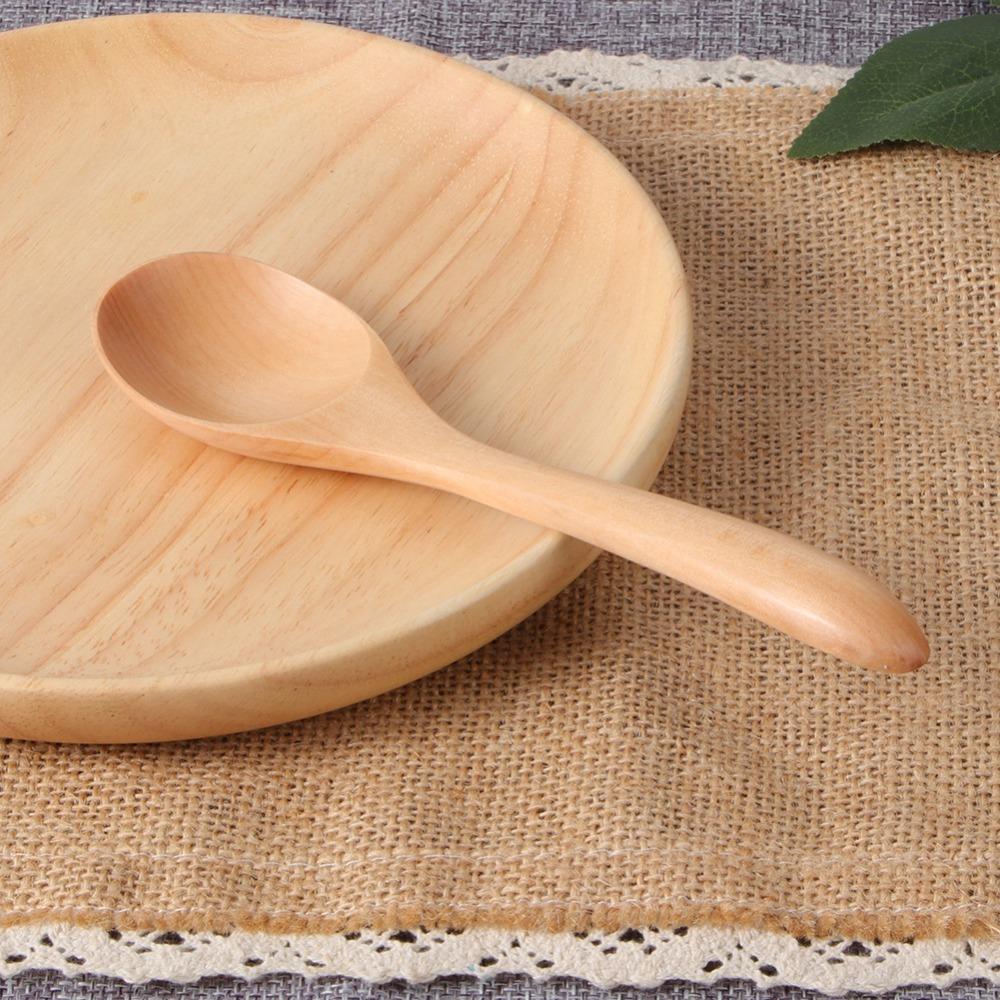 5Pcs Solid Honey Spoon Wood Material Serving Spoon Lightweight Honey Dipper Kitchen Cooking