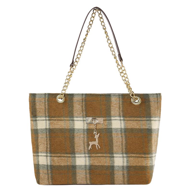 Зимняя вместительная шерстяная сумка 2024 года, новая женская сумка, тренд, популярная сумка-мессенджер, универсальная сумка через плечо, сумка-тоут