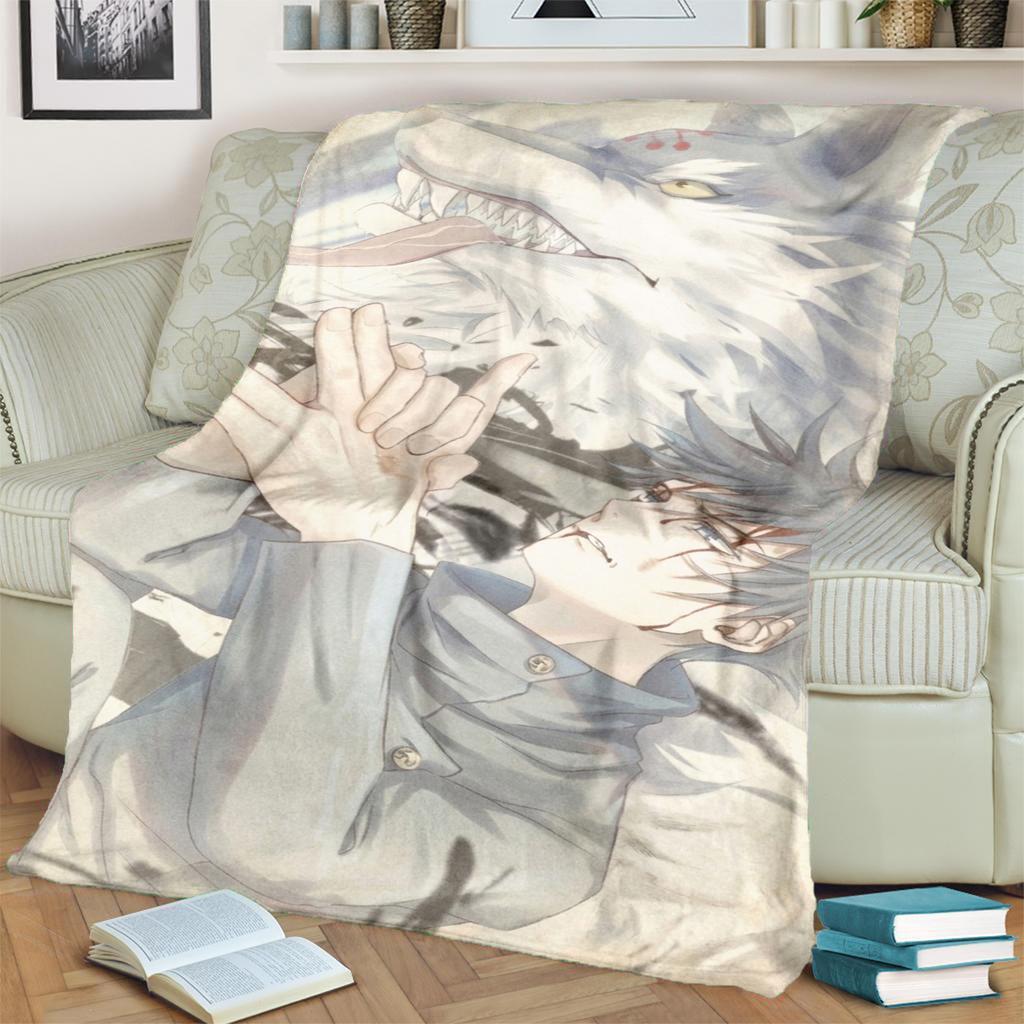 Jujutsu Kaisen Soft Print Blanket Warm Flannel for Bedrooms, Sofas, Beds, Chairs, Picnics, Travel