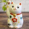 Японский склад Стильный орнамент Керамика Кутани Правая рука Счастливый кот Слива Шочику Фэн-шуй Удача Интерьер Японский стиль Аксессуары